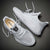 Stylish sports casual shoes with mesh cloth inner material in white color, perfect for everyday wear.