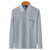 Men's long-sleeved polo shirt with lapel collar and pocket, ideal for casual spring and autumn wear.